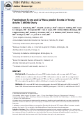 Cover page: Framingham score and LV mass predict events in young adults: CARDIA study