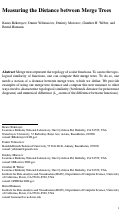 Cover page: Measuring the Distance between Merge Trees