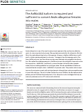 Cover page: The AalNix3&amp;4 isoform is required and sufficient to convert Aedes albopictus females into males