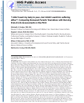 Cover page: I Didnt Want My Baby to Pass, But I Didnt Want Him Suffering Either: Comparing Bereaved Parents Narratives With Nursing End-of-Life Assessments in the Pediatric Intensive Care Unit.