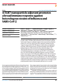 Cover page: A TLR7-nanoparticle adjuvant promotes a broad immune response against heterologous strains of influenza and SARS-CoV-2