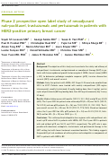 Cover page: Phase 2 prospective open label study of neoadjuvant nab‐paclitaxel, trastuzumab, and pertuzumab in patients with HER2‐positive primary breast cancer