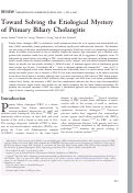 Cover page: Toward solving the etiological mystery of primary biliary cholangitis.