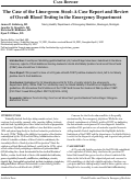 Cover page: The Case of the Lime-green Stool: A Case Report and Review of Occult Blood Testing in the Emergency Department