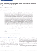 Cover page: Dose escalation for unresectable locally advanced non-small cell lung cancer: end of the line?