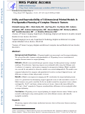 Cover page: Utility and reproducibility of 3‐dimensional printed models in pre‐operative planning of complex thoracic tumors