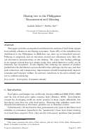 Cover page: Missing Rice in the Philippines: Measurement and Meaning