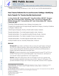 Cover page: How trauma patients die in low resource settings: Identifying early targets for trauma quality improvement.