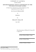 Cover page: Renormalization Group Constraints on the Two-Higgs Doublet Model