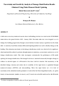 Cover page: Uncertainty and Sensitivity Analysis of Damage Identification Results Obtained Using Finite Element Model Updating