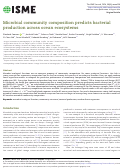 Cover page: Microbial community composition predicts bacterial production across ocean ecosystems.