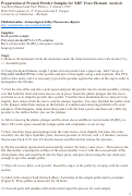 Cover page: Preparation of Pressed Powder Samples for XRF Trace Element Analysis