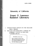 Cover page: I. TENSOR-FORCE EFFECTS IN THE NUCLEAR SHELL THEORY II. NUCLEAR SPECTROSCOPIC STUDIES OF ISOMERIC STATES IN ODD-ODD YTTRIUM NUCLEI