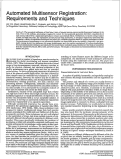 Cover page: AUTOMATED MULTISENSOR REGISTRATION - REQUIREMENTS AND TECHNIQUES