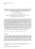 Cover page: Middle and long latency auditory evoked potentials in cat. I. Component definition and dependence on behavioral factors