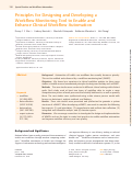 Cover page: Principles for Designing and Developing a Workflow Monitoring Tool to Enable and Enhance Clinical Workflow Automation