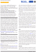 Cover page: Cross-reactive antibody response to mRNA SARS-CoV-2 vaccine after recent COVID-19-specific monoclonal antibody therapy