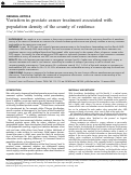 Cover page: Variation in prostate cancer treatment associated with population density of the county of residence