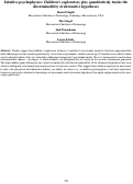 Cover page: Intuitive psychophysics: Children’s exploratory play quantitatively tracks thediscriminability of alternative hypotheses