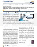 Cover page: Solubilities of Ethylene and Carbon Dioxide Gases in Lithium-Ion Battery Electrolyte