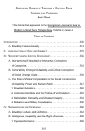 Cover page: Surfacing Disability Through a Critical Race Theoretical Paradigm