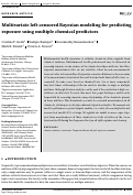 Cover page: Multivariate left‐censored Bayesian modeling for predicting exposure using multiple chemical predictors