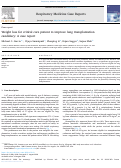 Cover page: Weight loss for critical care patient to improve lung transplantation candidacy: A case report