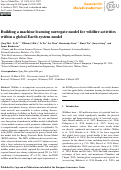 Cover page: Building a machine learning surrogate model for wildfire activities within a global Earth system model