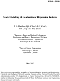 Cover page: Scale Modeling of Contaminant Dispersion Indoors