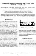 Cover page: Comparison of particle simulation with j-parc linac mebt beam test 
results