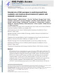 Cover page: Potential role of PIN1 genotypes in predicting benefit from oxaliplatin-based and irinotecan-based treatment in patients with metastatic colorectal cancer