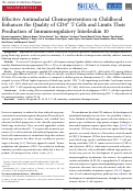 Cover page: Effective Antimalarial Chemoprevention in Childhood Enhances the Quality of CD4+ T Cells and Limits Their Production of Immunoregulatory Interleukin 10