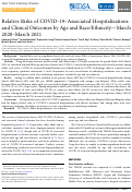 Cover page: Relative Risks of COVID-19–Associated Hospitalizations and Clinical Outcomes by Age and Race/Ethnicity—March 2020–March 2021