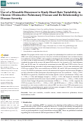 Cover page: Use of a Wearable Biosensor to Study Heart Rate Variability in Chronic Obstructive Pulmonary Disease and Its Relationship to Disease Severity.