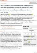 Cover page: SARS-CoV-2 meta-interactome suggests disease-specific, autoimmune pathophysiologies and therapeutic targets