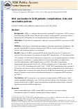 Cover page: BCG vaccination in patients with severe combined immunodeficiency: complications, risks, and vaccination policies.