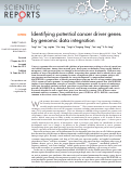 Cover page: Identifying potential cancer driver genes by genomic data integration