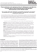 Cover page: Pharmacokinetics and antiviral activity of cabotegravir and rilpivirine in cerebrospinal fluid following long-acting injectable administration in HIV-infected adults