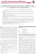 Cover page: Randomized Phase III Trial of Piroxicam in Combination with Mitoxantrone or Carboplatin for First‐Line Treatment of Urogenital Tract Transitional Cell Carcinoma in Dogs