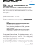 Cover page: Misuse of "study drugs:" prevalence, consequences, and implications for policy.