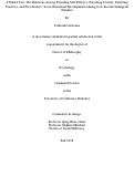 Cover page: I Think I Can: The Relations Among Parenting Self-Efficacy, Parenting Context, Parenting Practices, and Preschoolers' Socio-Emotional Development Among Low Income Immigrant Families