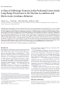 Cover page: A Class of GABAergic Neurons in the Prefrontal Cortex Sends Long-Range Projections to the Nucleus Accumbens and Elicits Acute Avoidance Behavior