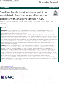 Cover page: Small molecule tyrosine kinase inhibitors modulated blood immune cell counts in patients with oncogene-driven NSCLC