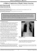 Cover page: A Hidden Complication of Pigtail Catheter Insertion