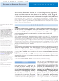 Cover page: Association Between Results of a Gene Expression Signature Assay and Recurrence-Free Interval in Patients With Stage II Colon Cancer in Cancer and Leukemia Group B 9581 (Alliance)