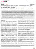 Cover page: Classifying handedness in chiral nanomaterials using label error robust deep learning