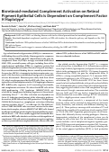 Cover page: Bisretinoid-mediated Complement Activation on Retinal Pigment Epithelial Cells Is Dependent on Complement Factor H Haplotype*