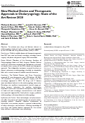 Cover page: New Medical Device and Therapeutic Approvals in Otolaryngology: State of the Art Review 2020