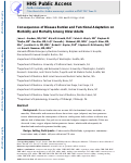 Cover page: Effects of Disease Burden and Functional Adaptation on Morbidity and Mortality on Older Adults