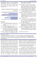 Cover page: symposium summary: Analytical advancements in macroecology and biogeography